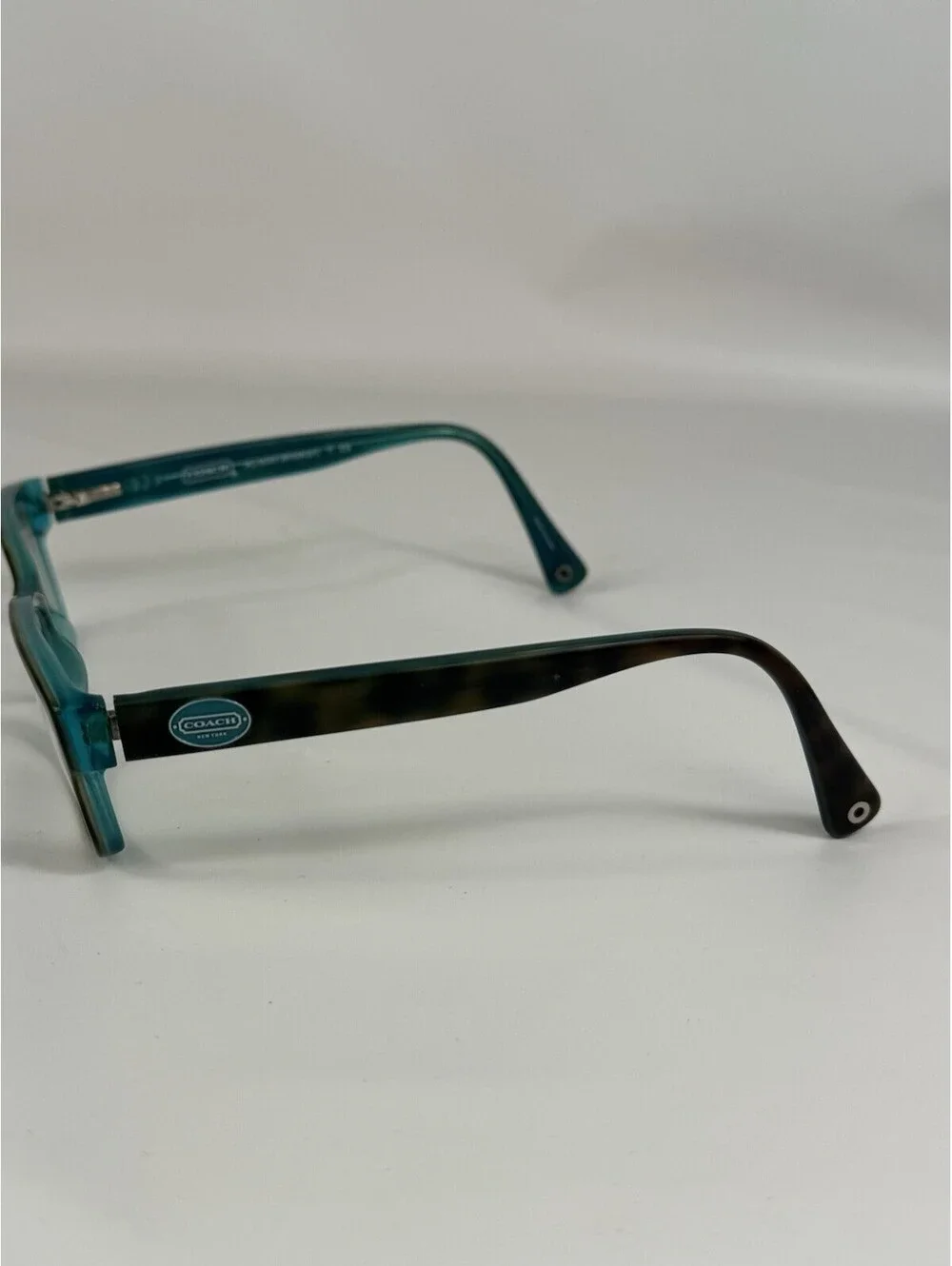 Coach Brooklyn HC 6040 5116 Dark Tortoise Teal Eyeglasses Frames 52-16 135